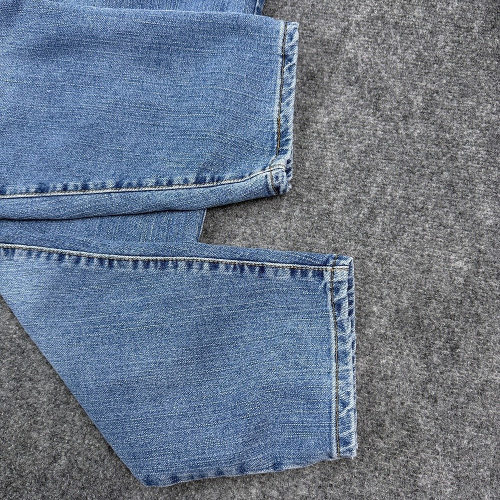 Vintage Levis Relaxed Tapered Jeans Womens 16 Short Light Wash Stretch Denim - Picture 7 of 13